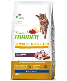 Natural Trainer per Gatto Adult Sensitive No Gluten con Anatra da 1,5 Kg