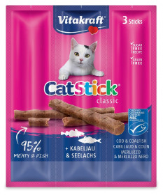 Vitakraft Cat Stick con Merluzzo e Merluzzo Nero da 3 pz 