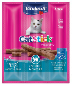 Vitakraft Cat Stick con Platessa e Omega3 da 3 pz 