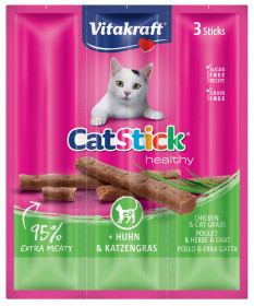 Vitakraft Cat Stick con Pollo e Erba Gatta da 3 pz 