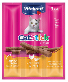 Vitakraft Cat Stick con Pollame e Fegato da 3 pz 