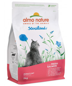 Almo Nature per Gatto Adult Sterilised con Salmone e Riso da 2 Kg