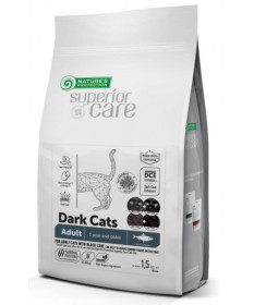 Nature's Protection Superior Care Dark Cats per Gatti Adulti con Aringa da 1,5 Kg 