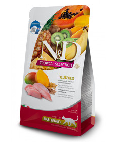 Farmina N&D Tropical Selection Neutered per Gatti Sterilizzati con Pollo, Farro, Avena e Frutti Tropicali da 300 gr 