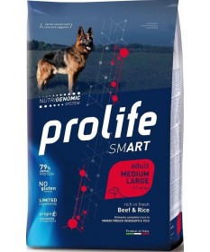 Prolife Smart Adult Medium/Large 11-44 kg con Manzo e Riso per Cani da 2,5 kg