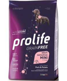 Prolife Grain Free Adult Sensitive Mini 1-10 kg con Maiale e Patata per Cani da 2 kg