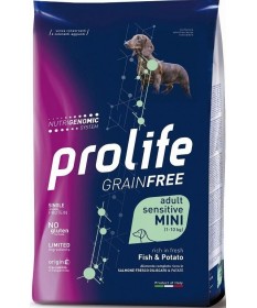 Prolife Grain Free Adult Sensitive Mini 1-10 kg con Pesce e Patata per Cani da 2 kg