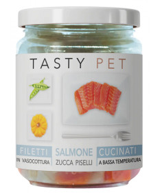 Tasty Pet Filetti di Salmone con Zucca e Piselli per Cani da 160 gr