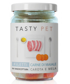 Tasty Pet Filetti di Maiale e Fegato con Mela e Carota per Cani da 80 gr