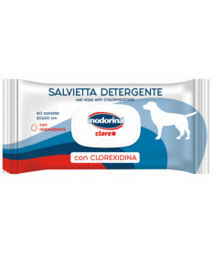 Inodorina Salviette detergenti con clorexidina per Cani da 40 pz