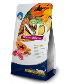 Farmina N&D Tropical Selection Neutered per Gatti Sterilizzati con Agnello, Farro, Avena e Frutti Tropicali da 1,5 Kg 