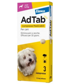 Elanco AdTab per Cani 2,5-5,5 Kg da 3 compresse masticabili 