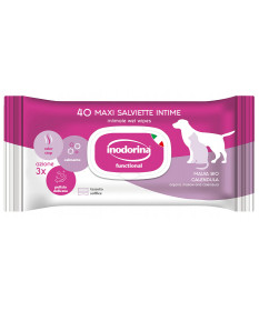 Inodorina Maxi Salviette Intime per Cani e Gatti con Malva Bio e Calendula da 40 pz 