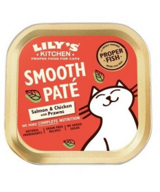 Lily's Kitchen Smooth Patè per Gatti Adult al Salmone e Pollo con Gamberetti da 85 gr