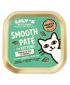 Lily's Kitchen Smooth Patè per Kitten al Pollo e Merluzzo con Salmone da 85 gr