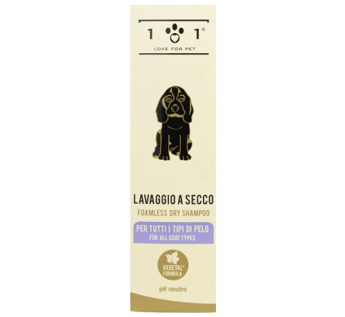 101 Love for Pet Lavaggio a Secco per tutti i tipi di pelo da 250 ml