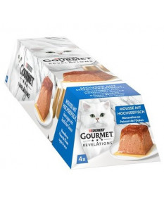Gourmet Revelations Mousse per Gatti Adulti con Pesce dell'Oceano da 4x57 gr 
