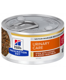 Hill's Prescription Diet Feline C/D Urinary Care Stress Spezzatino con Pollo e Verdure per Gatti da 82 gr
