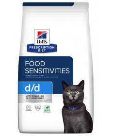 Hill's Prescription Diet d/d Food Sensitivities per Gatti con Anatra e Piselli da 1,5 kg