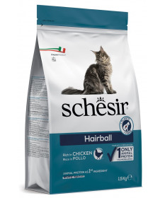 Schesir gatto Hairball Monoprotein con Pollo da 400g