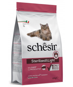 Schesir gatto Monoprotein Sterilized & Light con Prosciutto