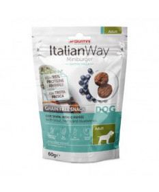 Italian Way Snack Mini Burger per Cani con Trota, Erbe e Mirtilli da 60 gr