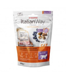 Italian Way Snack Pillow per Gatti Sterilizzati con Maiale, latte e mirtilli da 60 gr