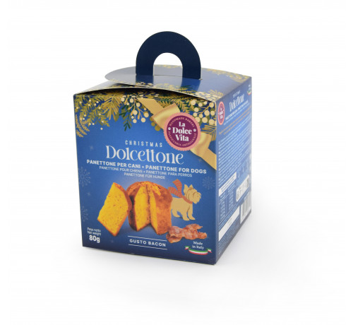 LeoPet Dolcettone Panettone per cani gusto Bacon 80gr