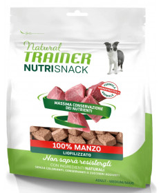 Natural Trainer Nutrinsnack per Cani Adult Medium Maxi al Manzo da 50 gr