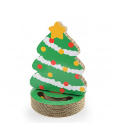 LeoPet Tiragraffi in cartone Albero di Natale 29x30x41h cm