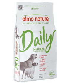 Almo Nature Daily per Cani con Manzo e Riso da 12 Kg