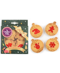 LeoPet Biscotti a forma di palla di Natale 4x72gr