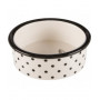 Trixie Ciotola in ceramica per gatti 0,3 l/ø 12 cm bianca a pois