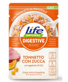 Life Natural Digestive Mousse per Gatti al Tonnetto con Zucca bst da 70 gr