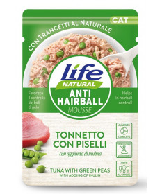 Life Natural Anti-Hairball Mousse per Gatti al Tonnetto con Piselli bst da 70 gr