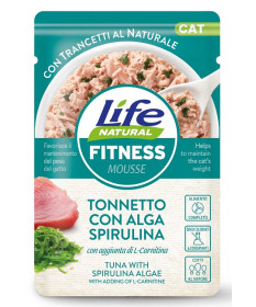 Life Natural Fitness Mousse per Gatti al Tonnetto con Alga Spirulina bst da 70 gr
