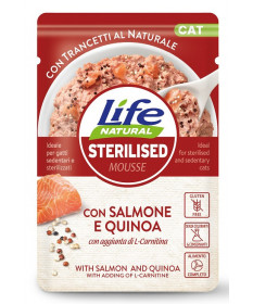 Life Natural Sterilised Mousse per Gatti con Salmone e Quinoa bst da 70 gr