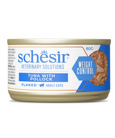 Schesir Veterinary Solutions Weight Control per Gatti Filetti di Tonno e Merluzzo da 80 gr