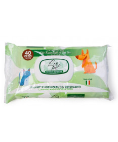 LeoPet salviette detergenti per cani e gatti con Olio Essenziale di Tea Tree da 40 pz