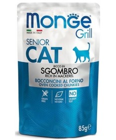 Monge Grill Cat Senior Bocconcini in Jelly Sgombro da 85 Gr