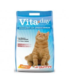Giuntini Vita Day Croccantini per Gatti con Pesce e Verdure da 10 Kg