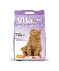 Giuntini Vita Day Croccantini per Gatti Sterilizzati con Pollo e Verdure da 10 Kg
