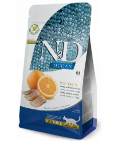Farmina N&D Ocean Neutered con Aringa per Gatti da 1,5 Kg 