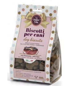 Biscotti La Dolce Vita per Cani con Prosciutto da 300 gr