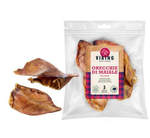 LeoPet Viking Orecchie di Maiale 3 pz per cani da 120 gr