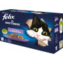 Purina Felix Le Ghiottonerie Le Preferite in Gelatina Multipack con Manzo, Pollo, Salmone e Tonno 12 bst da 85 gr 