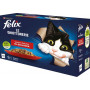 Purina Felix Le Ghiottonerie Selezioni Deliziose in Gelatina Multipack con Manzo e Pollo 12 bst da 85 gr 