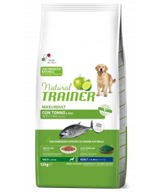 Trainer Natural per Cane Adult Maxi con Tonno, Riso, Semi di Lino e Alga Spirulina da 12 Kg
