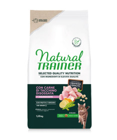 Natural Trainer Selected Quality Nutrition No Grain per Gatti Adulti Sterilizzati con Tacchino da 1,25 kg