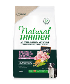 Natural Trainer Selected Quality Nutrition per Cani Adult M/M con Tacchino da 2,5 kg